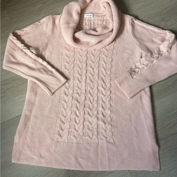 Calvin Klein Pink Cowl Neck Sweater - Picture 2 of 5
